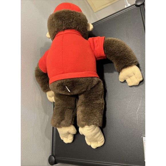 VINTAGE CURIOUS GEORGE Monkey GUND PLUSH DOLL STUFFED ANIMAL Plush RED CAP - Picture 3 of 9